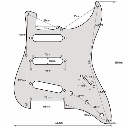 Battipenna chitarra elettrica Strat Stratocaster 8 fori piastra antigraffio per Fender USA - Foto 2 di 29