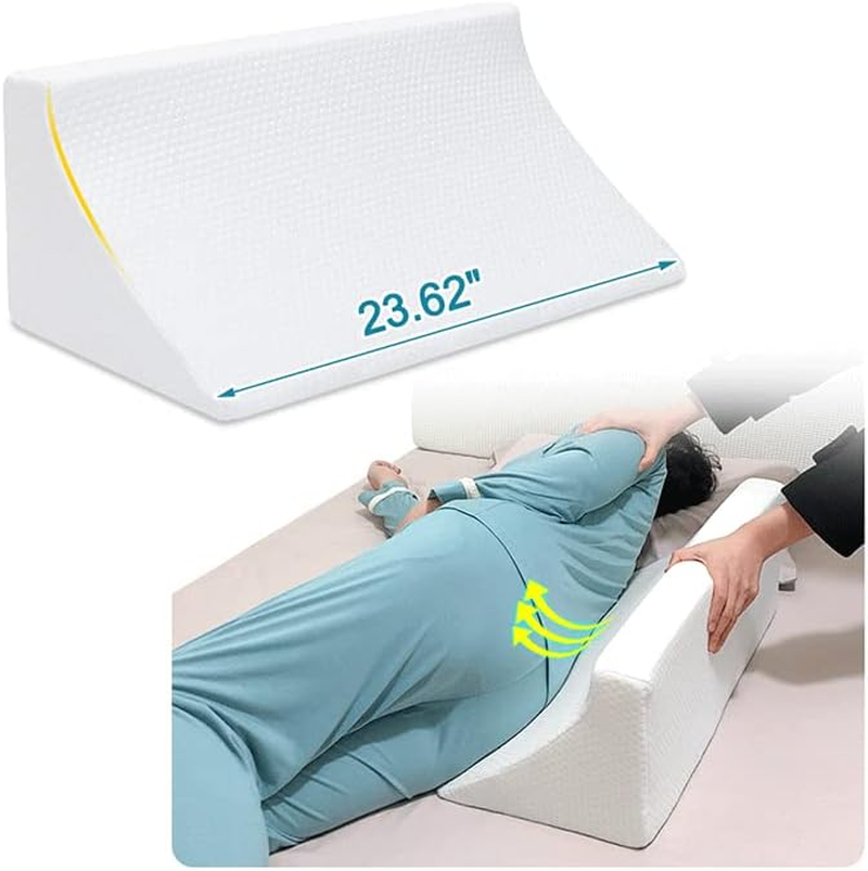 Orthopedic bed wedge pillow for back support and pressure relief