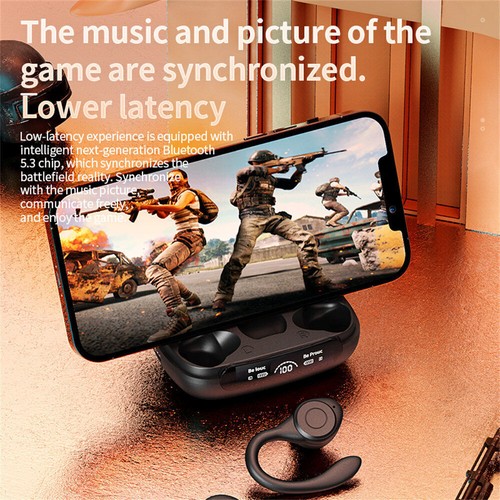 Bluetooth 5.3 Wireless Headset TWS Ohrhörer Ohrhörer Stereo Kopfhörer Ohrbügel - Bild 11 von 15