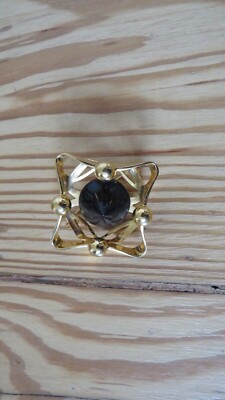LOEWE Madrid Goldfarbene Brosche Neu ohne Etikett gold & schwarz Made in Spain