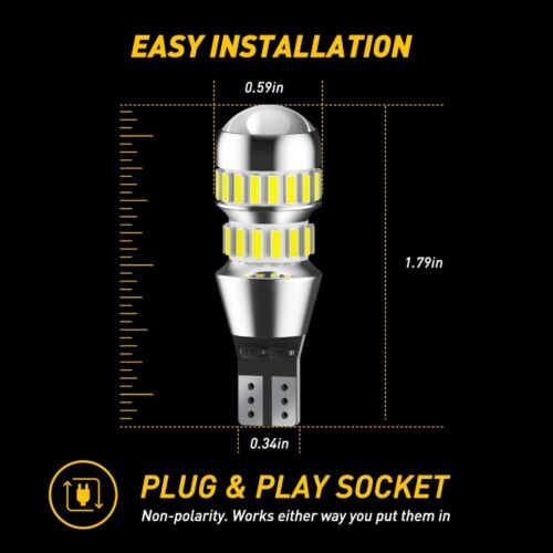 Total 3600LM High Power White 921 912 W16W T15 Reverse Light Backup Bulbs - Picture 7 of 9