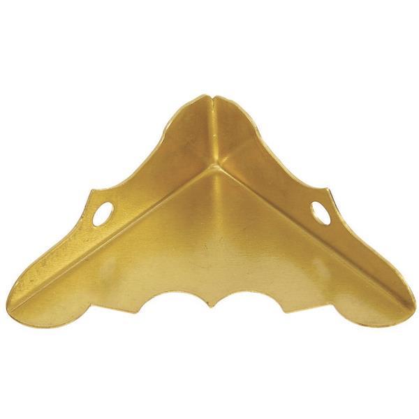 25 Pk Solid Brass Decorative Chest Trunk Luggage Corner Protector 4/Pk