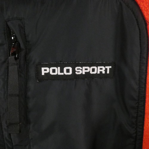 Vintage Polo Sport Ralph Lauren Jacket Men Medium Red Fleece Blue Reversible 90s - Picture 7 of 17