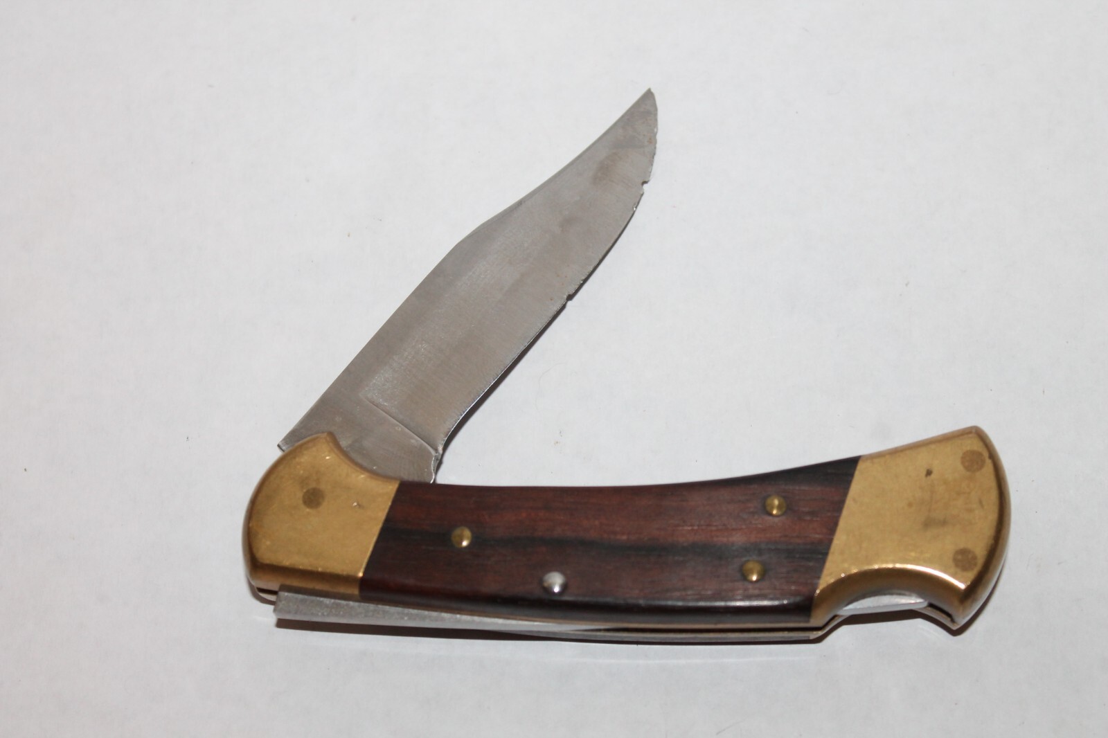 BUCK 112 Folding Single Blade Pocket Knife Wood Handle eBay
