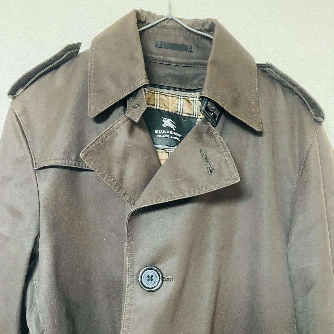 Burberry Black Label Trench Coat Brown Cotton With Check Pattern Size M Women thumbnail 20