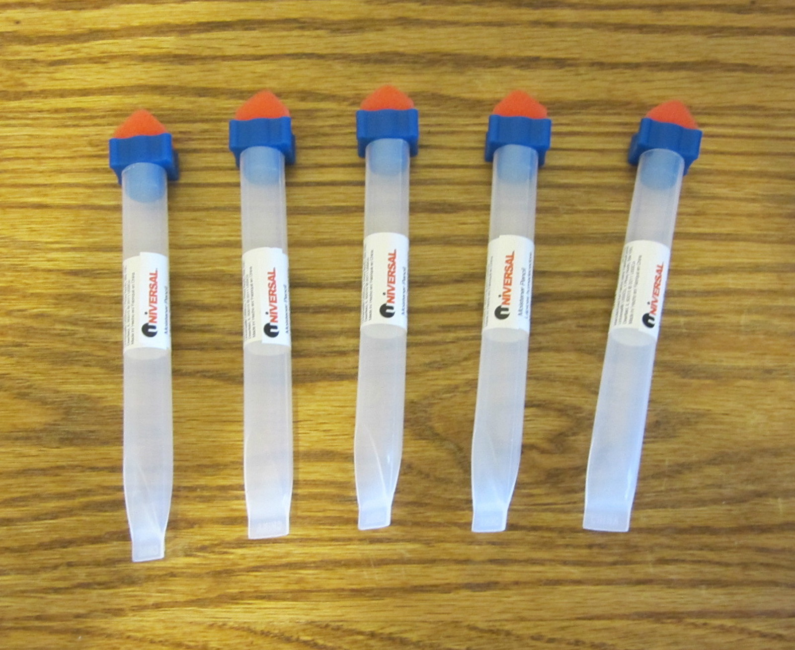 5 NEW UNIVERSAL ENVELOPE MOISTENER LETTER SEALER PENCILS WITH SPONGE