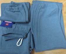 Men Sweatpants Large 2 Pair Members Mark Heather Blue 2 Pocket Draw String 50/50