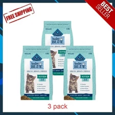 3 pack Blue Buffalo Baby BLUE Natural Kitten Dry Cat Food, Chicken, 2-lb. Bag