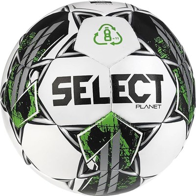 SELECT Planet Eco-Friendly Soccer Ball White/Green V23 Size 5