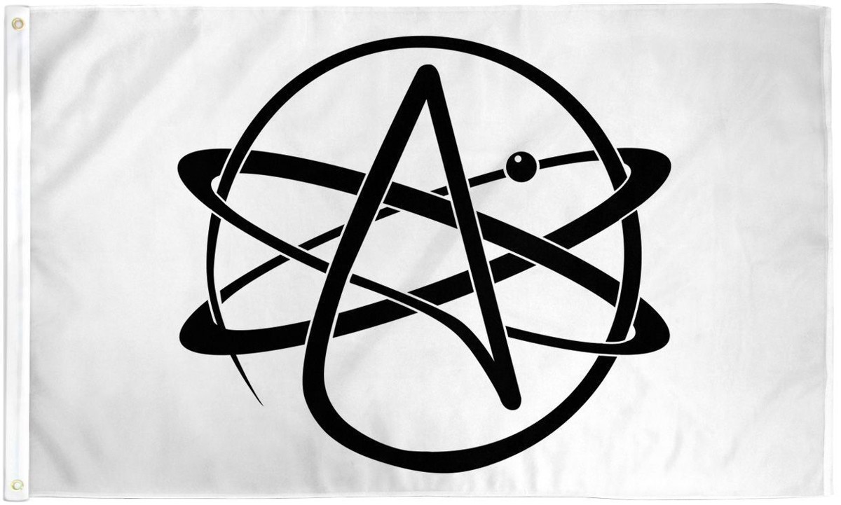 Atheist 3x5ft Poly Flag - Agnostic - Non-religious - Science