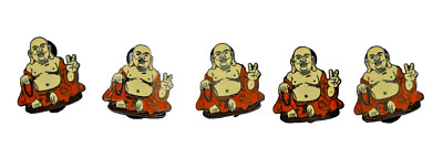 Lot of 5 Chill Buddha's Limited Edition- Mad Genius Pins