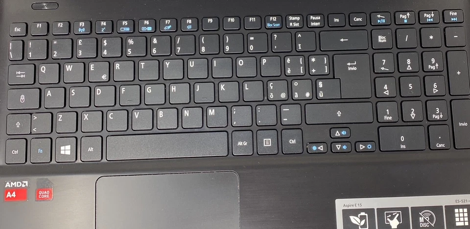 Acer Aspire E5-521-45T9/ AMD CPU A4-6210 1.80GHZ/RAM 4GB/SSD 120GB/W11 Pro - Image 4 of 4