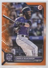 2022 Bowman Orange Border 2/25 Charlie Blackmon #75 9o3