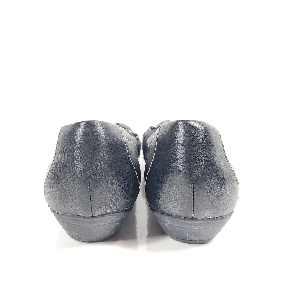 Zapatos de ballet Softspots para mujer de cuero Posie planos suaves acolchados cómodos negros Foto 4 de 4
