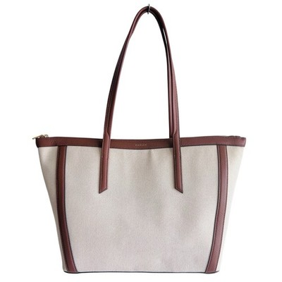 RADLEY Handtasche Chalk And Tan Canvas And Leather Large Tote Bag - Neu - UVP 239£