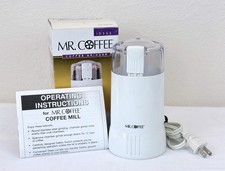 Mr. Coffee IDS55 Electric Coffee, Spice, Nut Mill Grinder / White / Tested Works