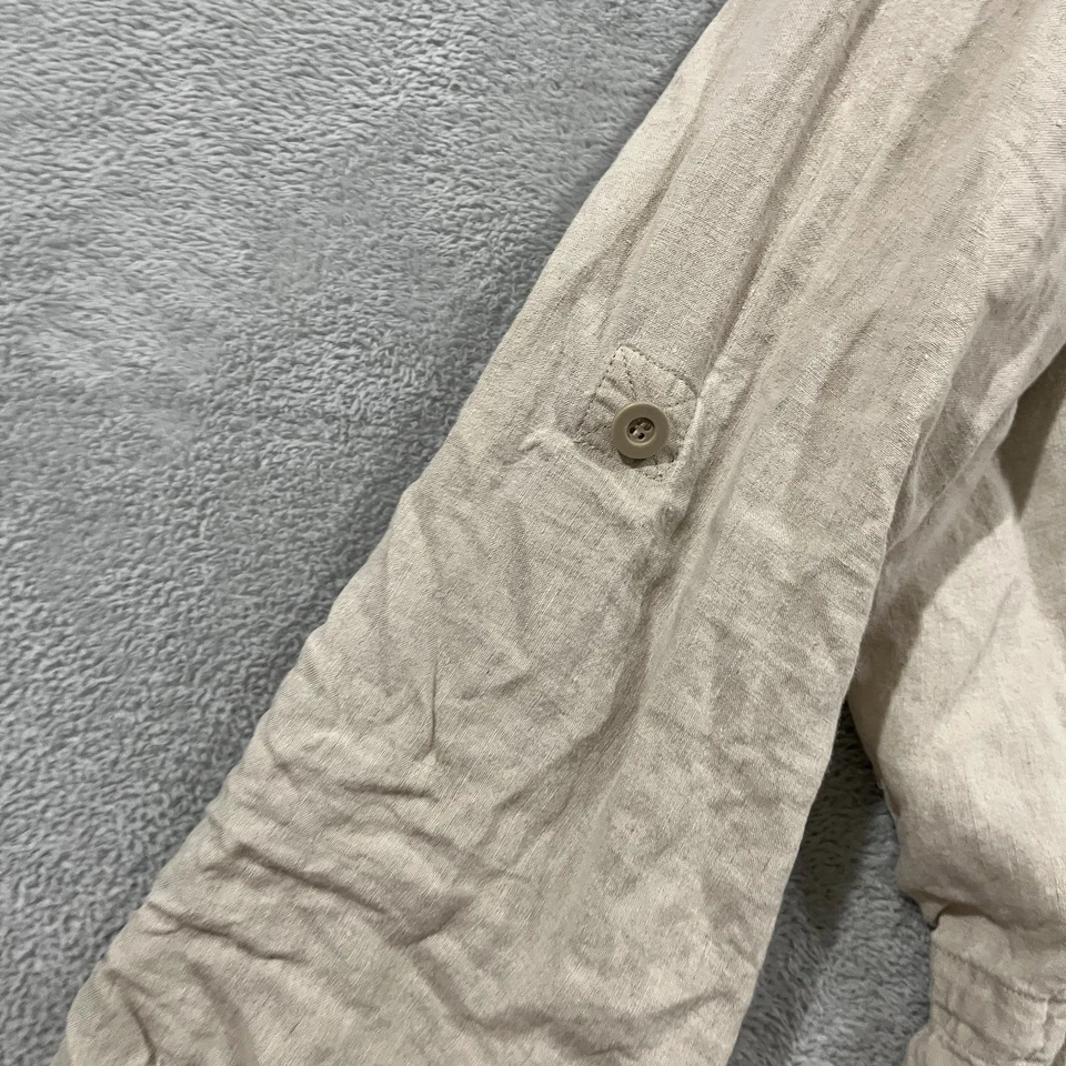 Charter Club рубашка женщин 2 X 100% льняной 3/4 рулон вкладка рукава блузка туника хиппи - Изображение 4 из 4