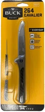 Buck 264 Cavalier Folding Frame Lock Knife Aluminum Handles 0264GYS-C