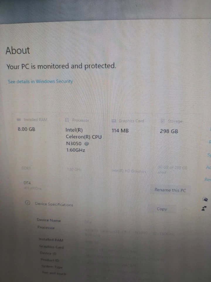 HP Slimline 411-a000na Desktop PC Computer 320GB 1.60GHz, 8GB, WINDOWS 10 - Image 4 of 4