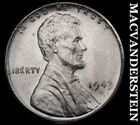1943-S Lincoln Wheat Cent- Choice Gem Brilliant Uncirculated Luster #J7030