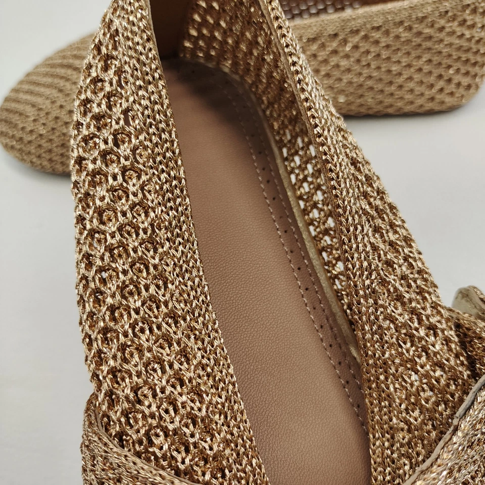 Sapatos femininos de malha macia respiráveis feitos à mão PP malha tecida Mary Jane - Imagem 4 de 4