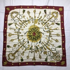 Hermes Carr 90 Scarf Silk Bordeaux Multicolor From Japan