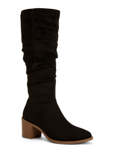 STYLE & COMPANY Womens Black Back August Almond Toe Block Heel Boots 6.5 M
