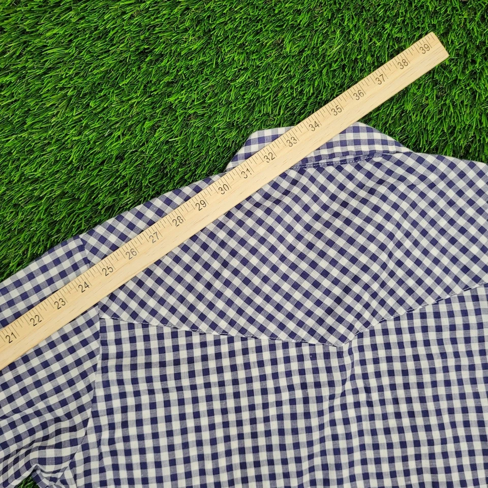 Vintage 90s Malco-Modes Western Shirt L 16 22x31 Check-Plaid - Image 3 of 4