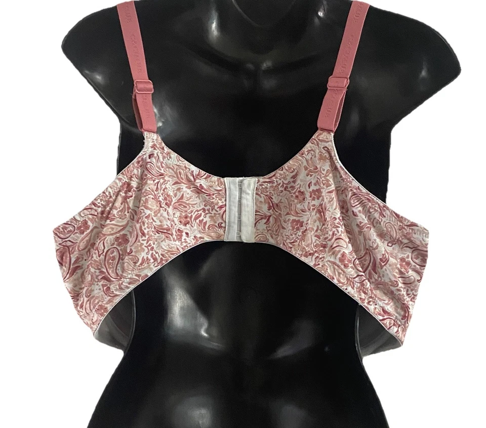 Sujetador Cacique Rosa/Rojo Y Blanco Paisley 42DD Boost Plunge Muy Sexy Boho Foto 3 de 4