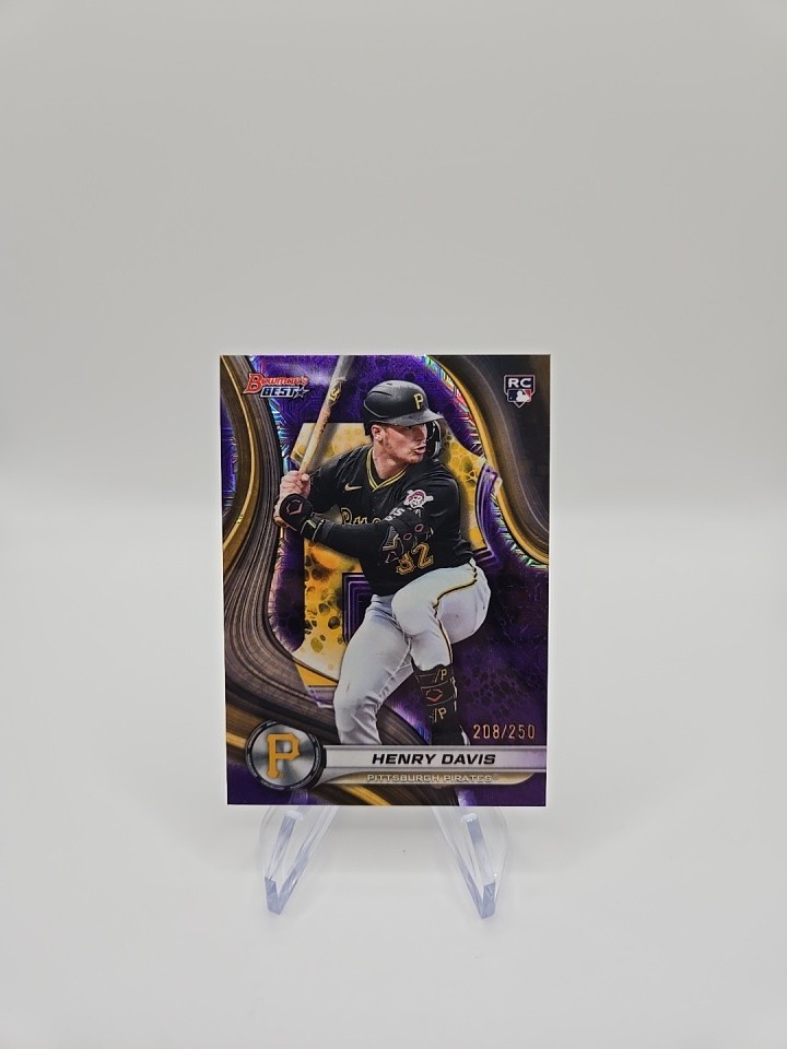 Henry Davis 2024 Bowman's Best #50 Purple Refractor Rookie Card RC /250 Pirates