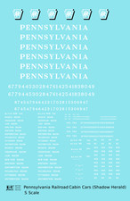 K4 S Scale Decals Pennsylvania Railroad PRR Cabin Car Caboose Shadow Herald