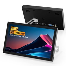 7 Inch Mini Monitor HDMI, Portable Vga Monitor with AV BNC 1024 600 LCD Scree...