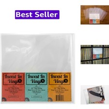 100 Clear Plastic Protective LP Outer Sleeves 3 Mil. Vinyl Record Sleeves Alb...