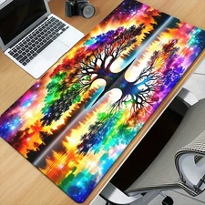 40*90cmXXL Tree of Life Gaming Desk Mat - Extra Large Computer Table Mat with No