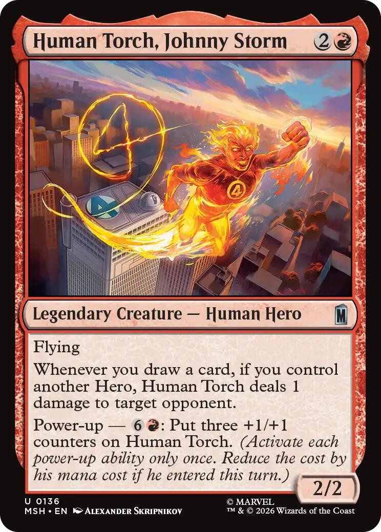 NM - Human Torch, Johnny Storm [MSH - 136]