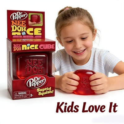 Dr Pepper x NeeDoh Nice Cube Squishy Stressabbau Spielzeug, Soft Squeeze Fidget