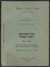 Robert Lowell's Poems A Selection / Uncorrected Proof 1st 1974