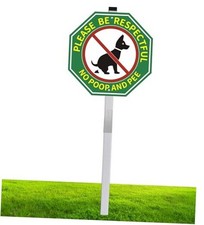 No Peeing No Pooping Dog Sign, No Dog Poop Pee Sign for Style B With Stake 