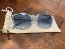 Zadig & Voltaire SZV336V 52-20 Opaque Blue Sunglasses Logo Signature w/ Dust Bag