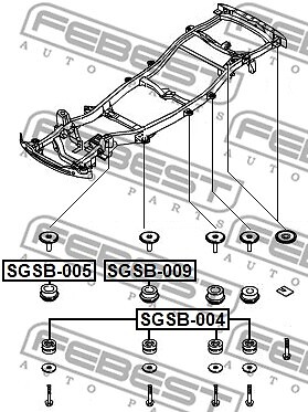 FEBEST SGSB-005 Mounting, axle beam for SSANGYONG - Bild 2 von 2