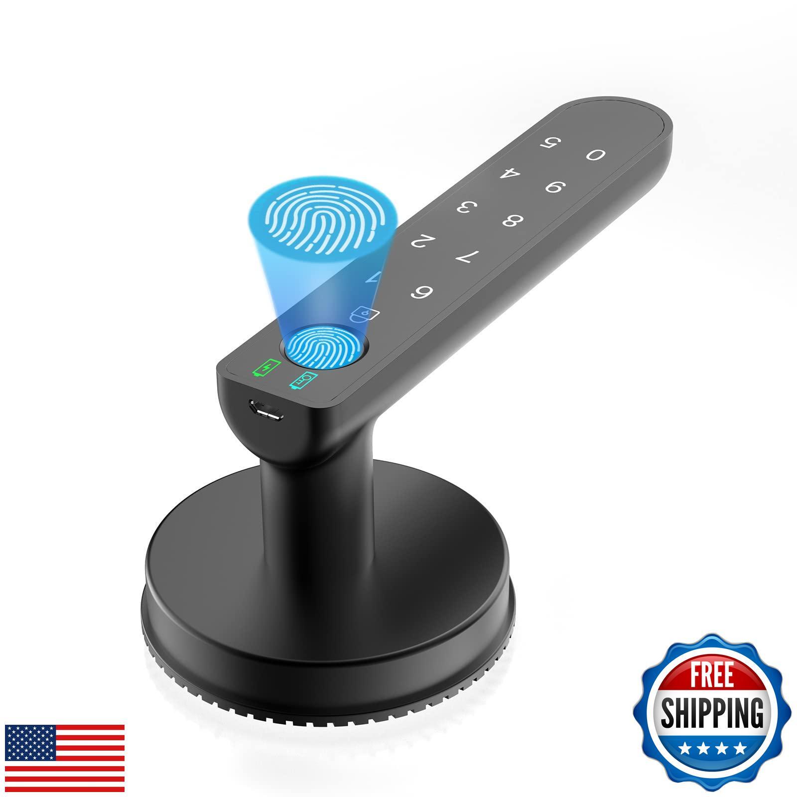 Smart Fingerprint Door Lock with Keypad & Handle for Secure Keyless Entry  