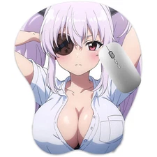 3D Mousepad Oppai Mouse pad with Wrist Rest Pain Relief Anime Mouse Mat Yagyuu