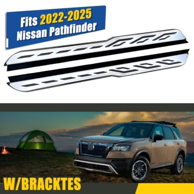Fits Nissan Pathfinder 2022-2025 Running Boards Side Steps Pedals Nerf Bar ALU