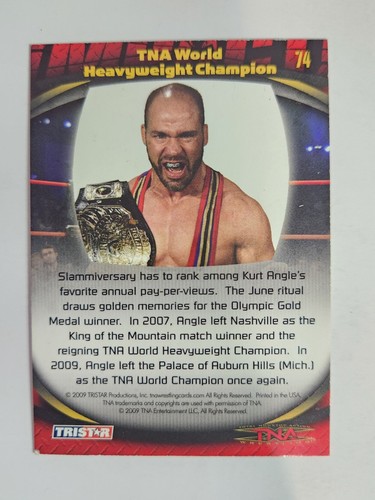 2009 TRISTAR TNA Impact Wrestling #74 KURT ANGLE - Picture 2 of 2