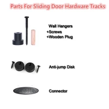 Parts to Mount Rail to Wall Sliding Door Hardware Kit  Wall Hanger/Connector