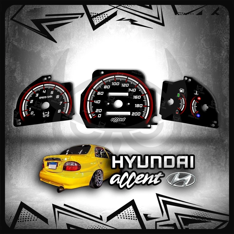Gauge Cluster Face with RPM | Red or Blue | For Hyundai Accent X3 / Verna 🚚 Fre - Image 2 of 4