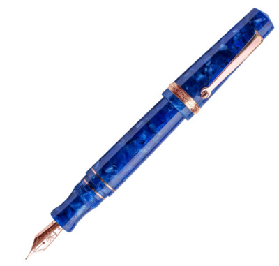 Maiora Aventus Sinis Fountain Pen, Blue & Rosegold, Made in Italy, New in Box