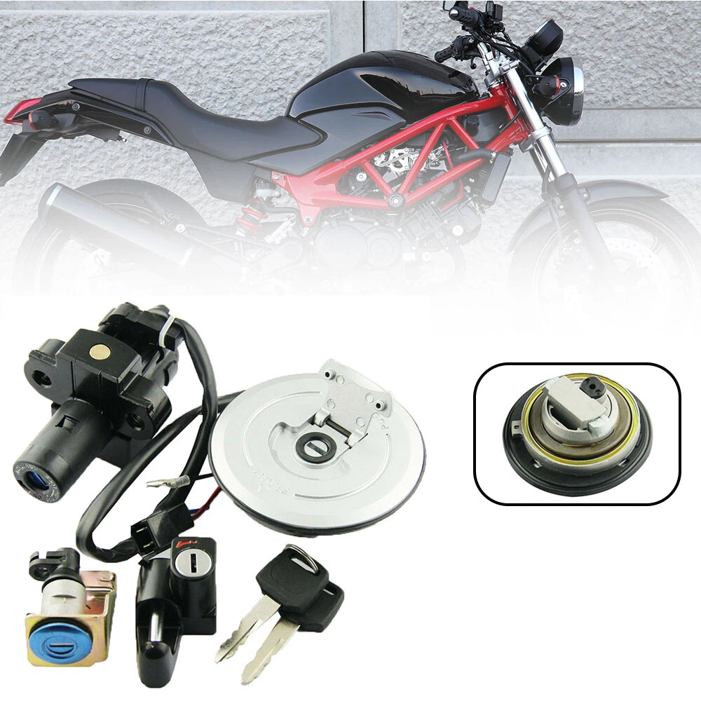 Ignition Switch Fuel Gas Cap Seat Lock Key Fits For Honda VTR 250 MC33 99