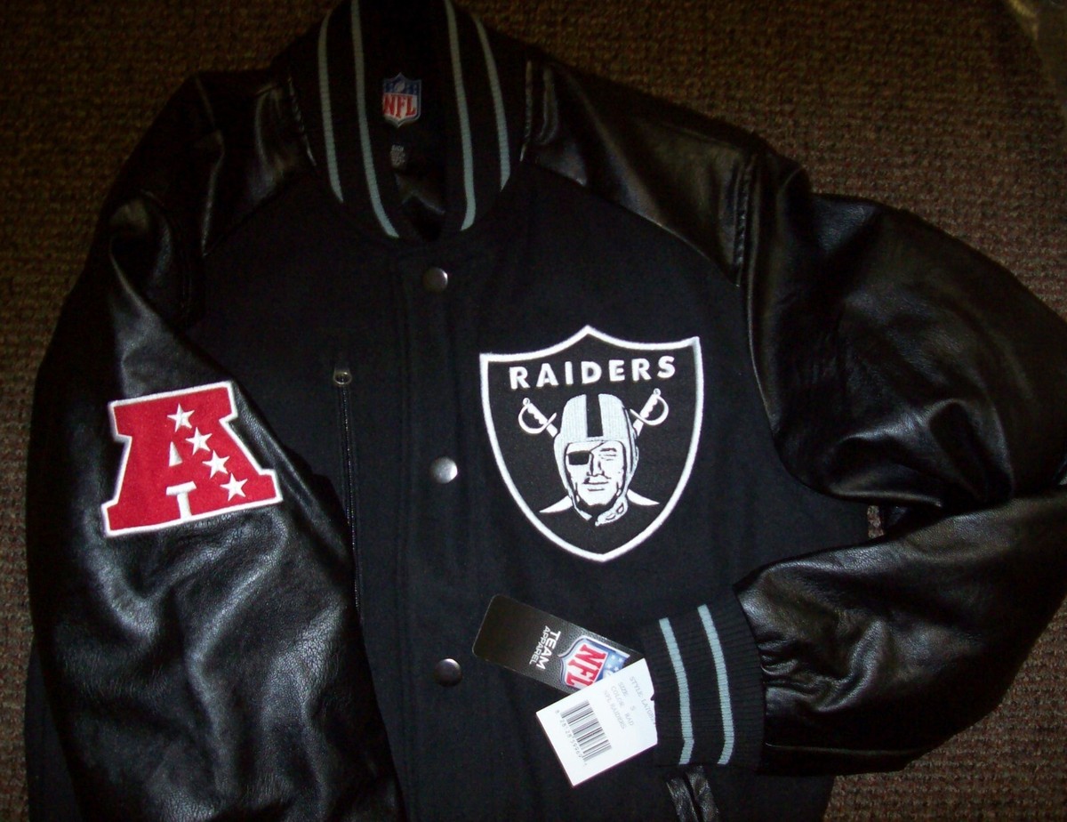 Raiders Jacket VEGAS/OAKLAND Wool Body & Faux Leather Sleeves