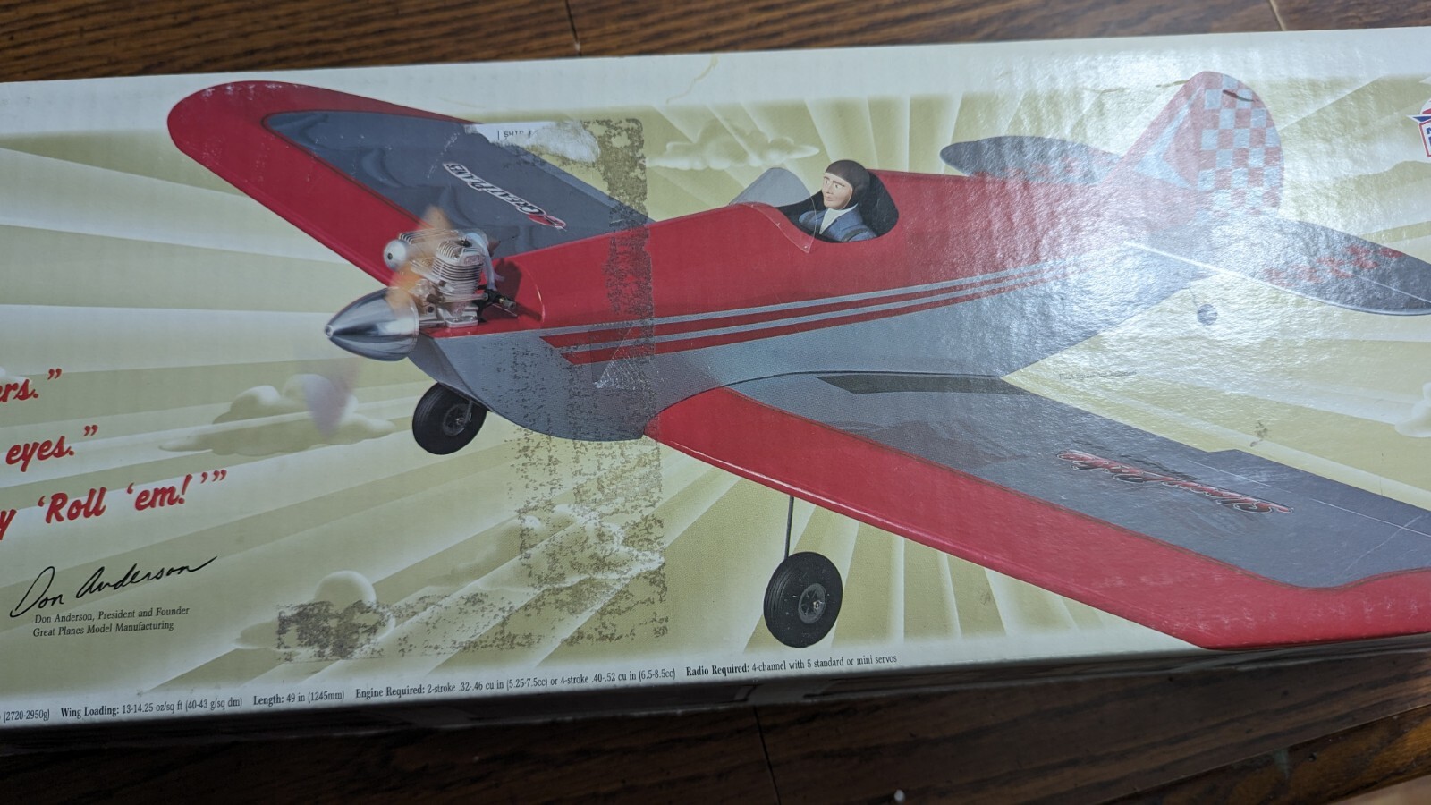 Great Planes SlowPoke Sport 40 Kit .32.46 R/C Airplane 61.5” 2 Stroke